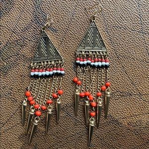 Dangly Aztec earrings